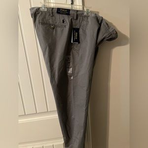 New!Polo Ralph Lauren stretch slim fit gray khakis 40/30